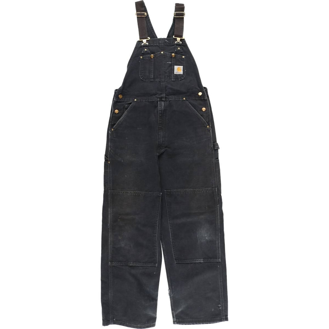 Carhartt Double Knee Duck Overalls for Men (W34 equivalent) unclear black type Vintage Second Hand