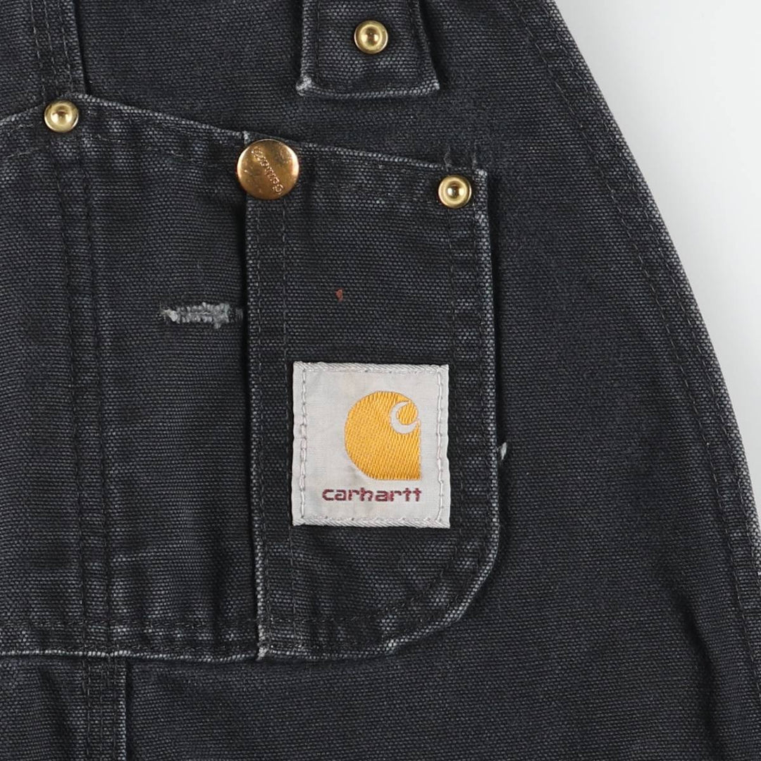 Carhartt Double Knee Duck Overalls for Men (W34 equivalent) unclear black type Vintage Second Hand