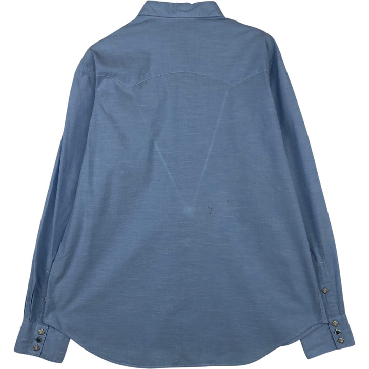 Ralph Lauren RL Western Long-Sleeve Western Shirt, Men's Size L (approx.) cotton blue type Vintage Second Hand