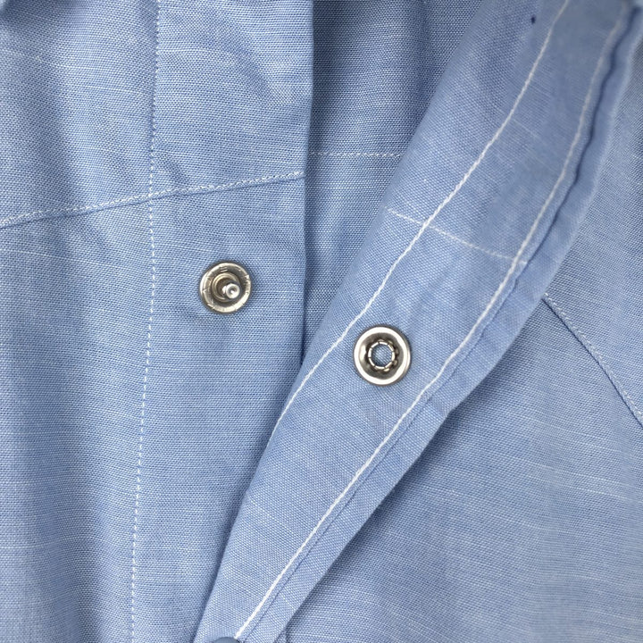 Ralph Lauren RL Western Long-Sleeve Western Shirt, Men's Size L (approx.) cotton blue type Vintage Second Hand