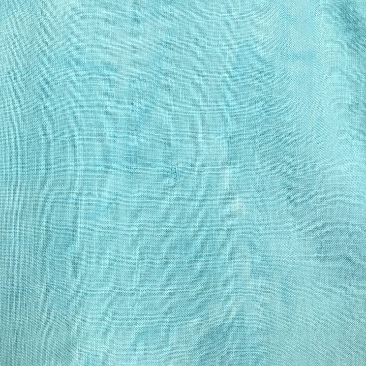 Ralph Lauren POLO by Ralph Lauren CLASSIC FIT Long-Sleeve Western Shirt, Men's Size M (approx.) linen Emerald green Vintage Second Hand