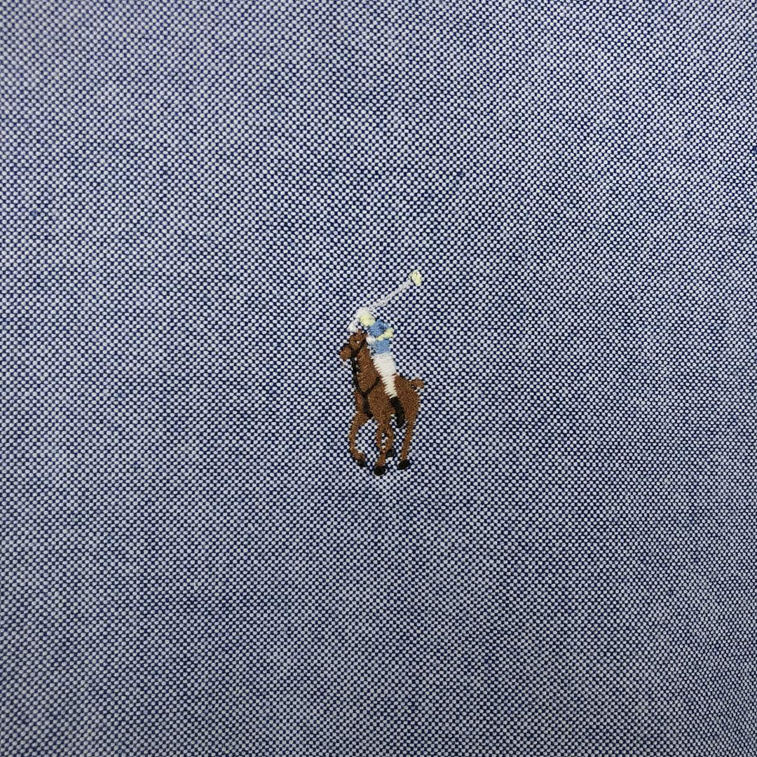 Ralph Lauren YARMOUTH long sleeve button down shirt, men's size L cotton blue type Vintage Second Hand