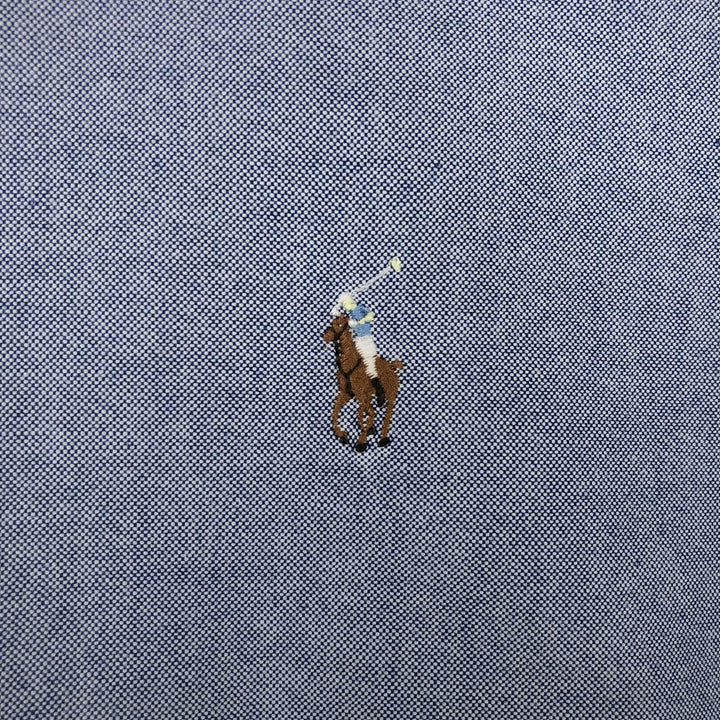 Ralph Lauren YARMOUTH long sleeve button down shirt, men's size L cotton blue type Vintage Second Hand