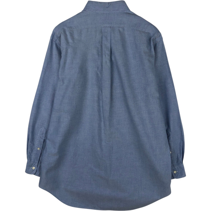 Ralph Lauren YORMOUTH Long-Sleeve Button-Down Shirt, Men's Size L (approx.) cotton blue type Vintage Second Hand
