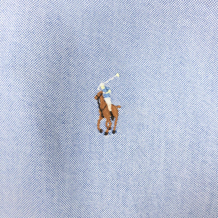 Ralph Lauren YORMOUTH Long-Sleeve Button-Down Shirt, Men's Size L (approx.) cotton blue type Vintage Second Hand