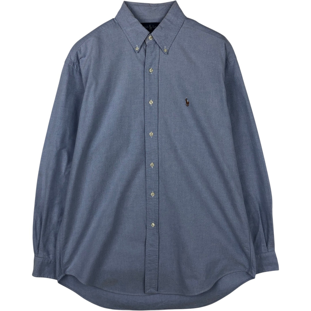 Ralph Lauren BLAKE long sleeve button down shirt, men's size M cotton blue type Vintage Second Hand