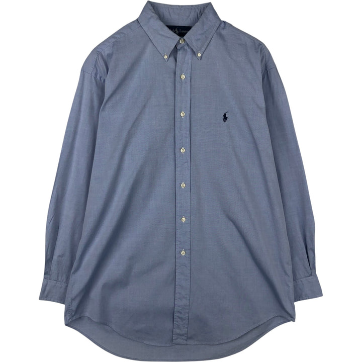 Ralph Lauren BLAKE long sleeve button down shirt, men's size L cotton blue type Vintage Second Hand