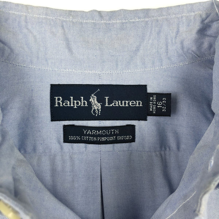 Ralph Lauren BLAKE long sleeve button down shirt, men's size L cotton blue type Vintage Second Hand