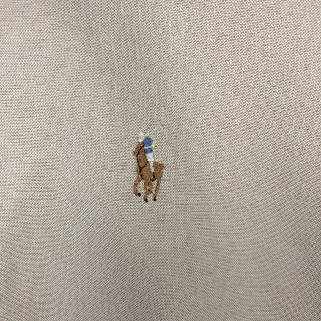 Ralph Lauren YORMOUTH Long-Sleeve Button-Down Shirt, Men's Size XL (approx.) cotton Beige type Vintage Second Hand