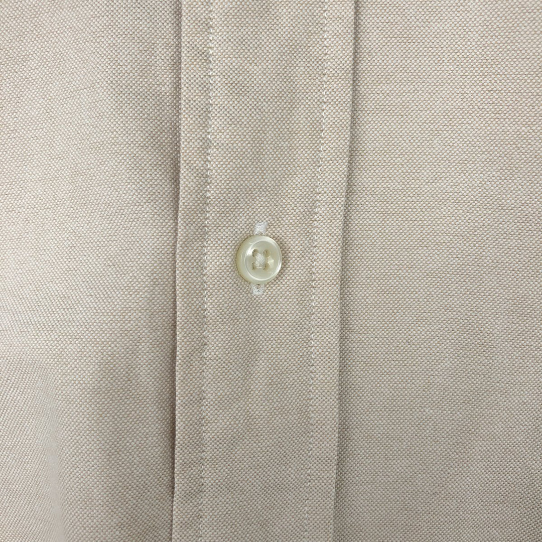 Ralph Lauren YORMOUTH Long-Sleeve Button-Down Shirt, Men's Size XL (approx.) cotton Beige type Vintage Second Hand