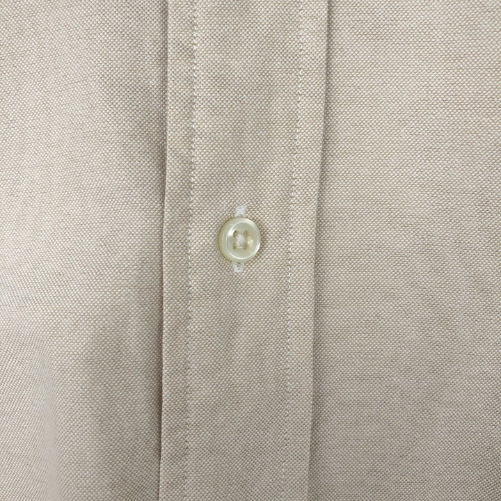 Ralph Lauren YORMOUTH Long-Sleeve Button-Down Shirt, Men's Size XL (approx.) cotton Beige type Vintage Second Hand