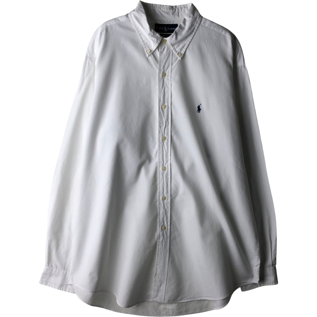 Ralph Lauren Classic Fit Long Sleeve Button Down Shirt Men's XL cotton white type Vintage Second Hand