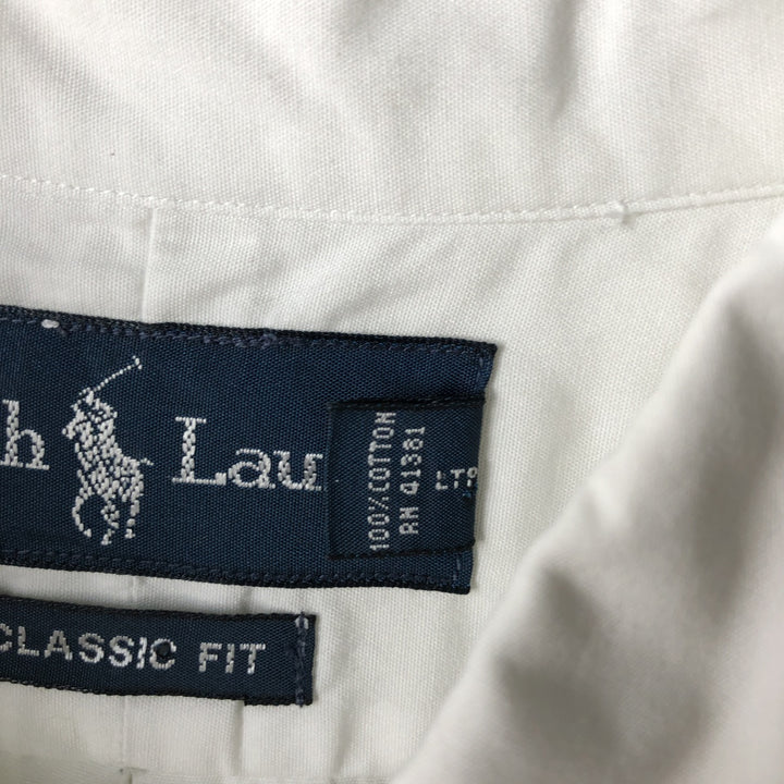 Ralph Lauren Classic Fit Long Sleeve Button Down Shirt Men's XL cotton white type Vintage Second Hand
