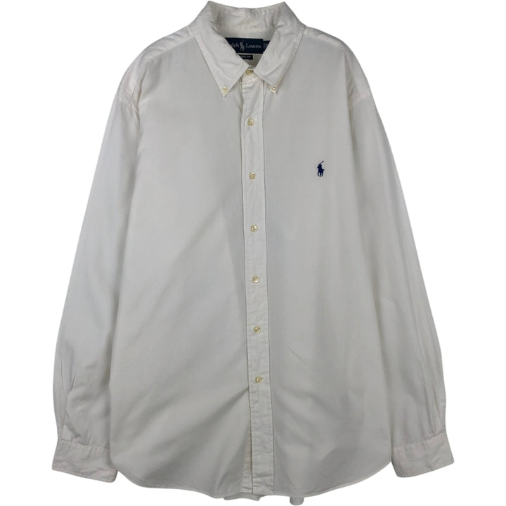 Ralph Lauren Classic Fit Long Sleeve Button Down Shirt Men's XL cotton white type Vintage Second Hand