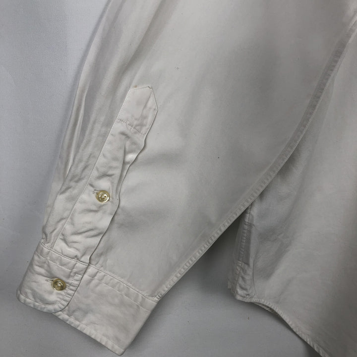 Ralph Lauren Classic Fit Long Sleeve Button Down Shirt Men's XL cotton white type Vintage Second Hand