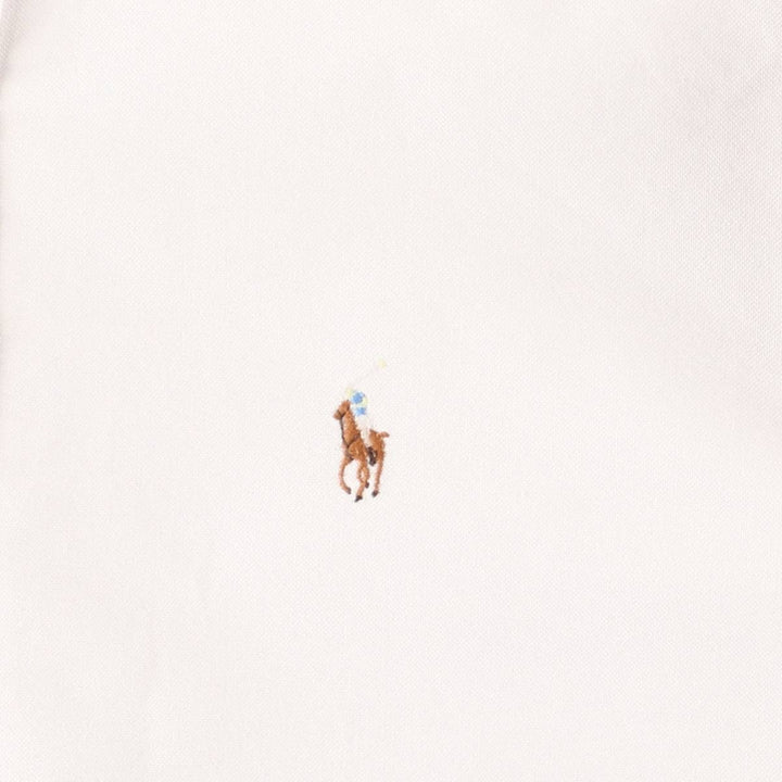 Ralph Lauren long sleeve button down shirt, men's size M cotton white type Vintage Second Hand