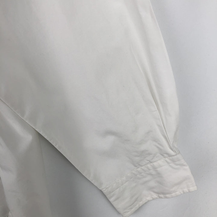 Ralph Lauren GOLF TILDEN Long-Sleeve Button-Down Silk Shirt, Men's Size L (approx.) cotton white type Vintage Second Hand