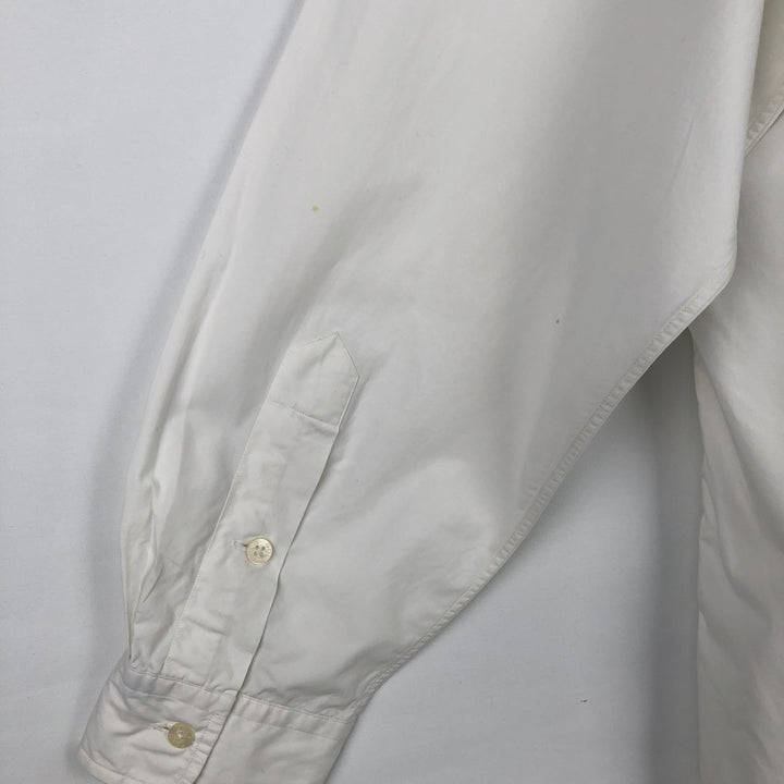 Ralph Lauren GOLF TILDEN Long-Sleeve Button-Down Silk Shirt, Men's Size L (approx.) cotton white type Vintage Second Hand