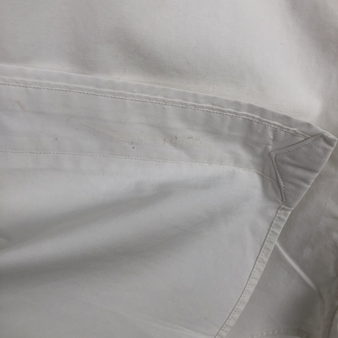 Ralph Lauren GOLF TILDEN Long-Sleeve Button-Down Silk Shirt, Men's Size L (approx.) cotton white type Vintage Second Hand
