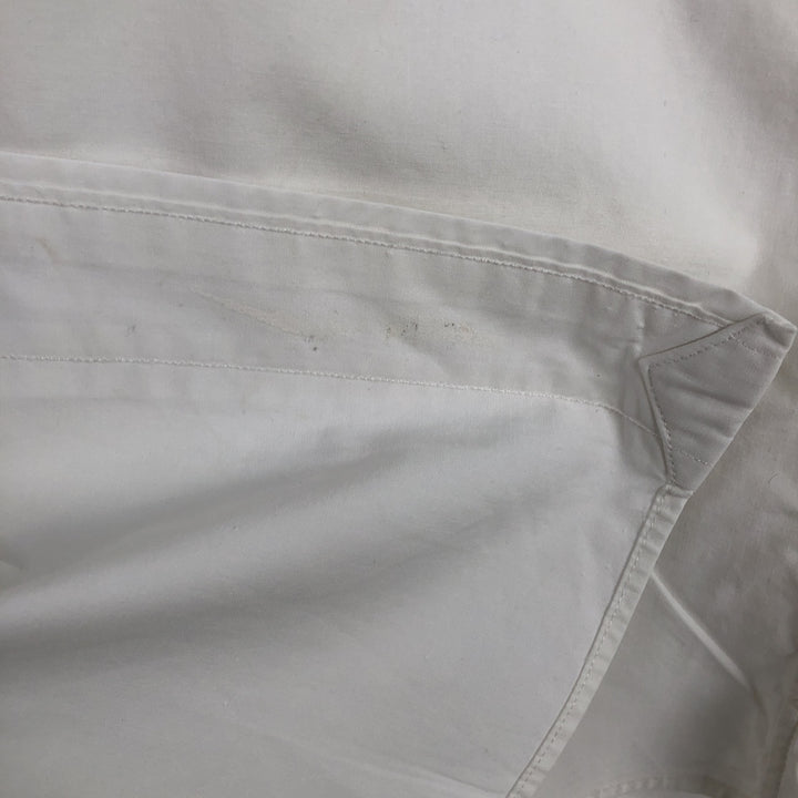 Ralph Lauren GOLF TILDEN Long-Sleeve Button-Down Silk Shirt, Men's Size L (approx.) cotton white type Vintage Second Hand