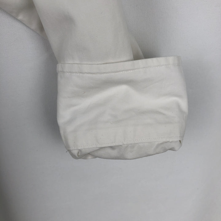 Ralph Lauren GOLF TILDEN Long-Sleeve Button-Down Silk Shirt, Men's Size L (approx.) cotton white type Vintage Second Hand