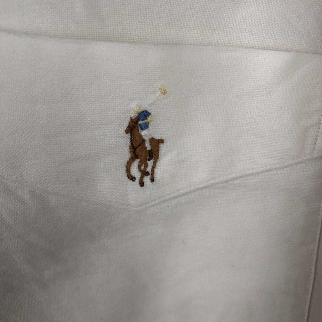 Ralph Lauren Classic Fit Long Sleeve Button Down Shirt, Men's Size L cotton white type Vintage Second Hand