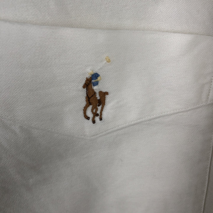 Ralph Lauren Classic Fit Long Sleeve Button Down Shirt, Men's Size L cotton white type Vintage Second Hand