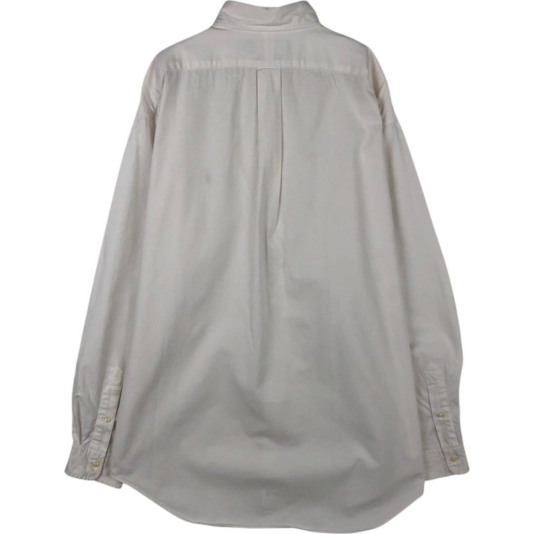 Ralph Lauren long sleeve button down shirt, men's size L cotton white type Vintage Second Hand