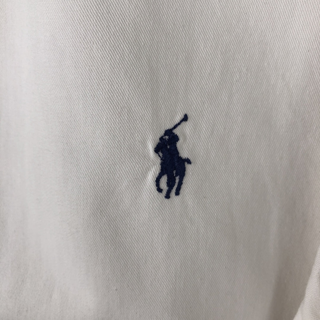Ralph Lauren long sleeve button down shirt, men's size L cotton white type Vintage Second Hand