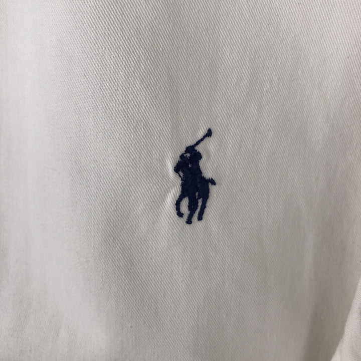 Ralph Lauren long sleeve button down shirt, men's size L cotton white type Vintage Second Hand