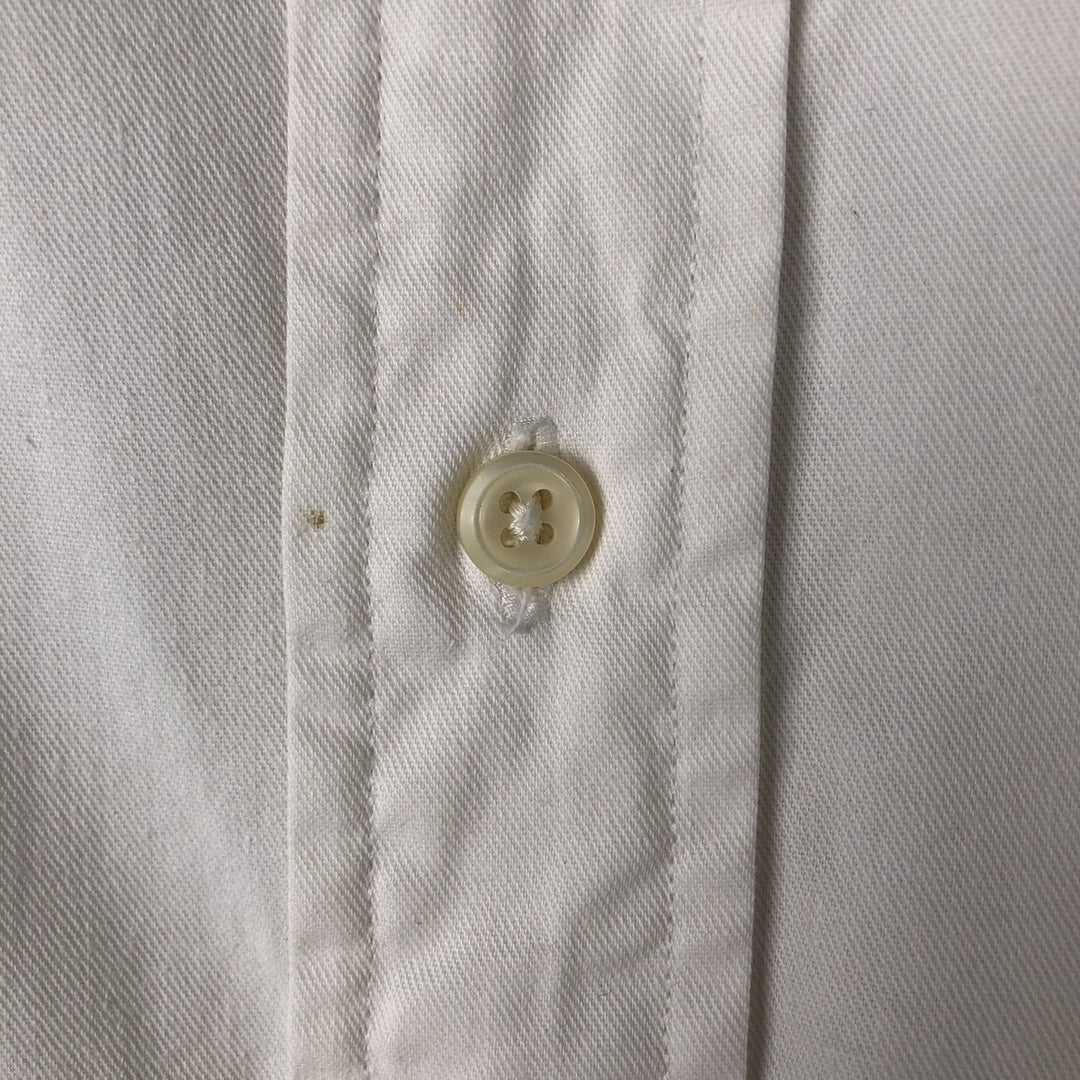 Ralph Lauren long sleeve button down shirt, men's size L cotton white type Vintage Second Hand