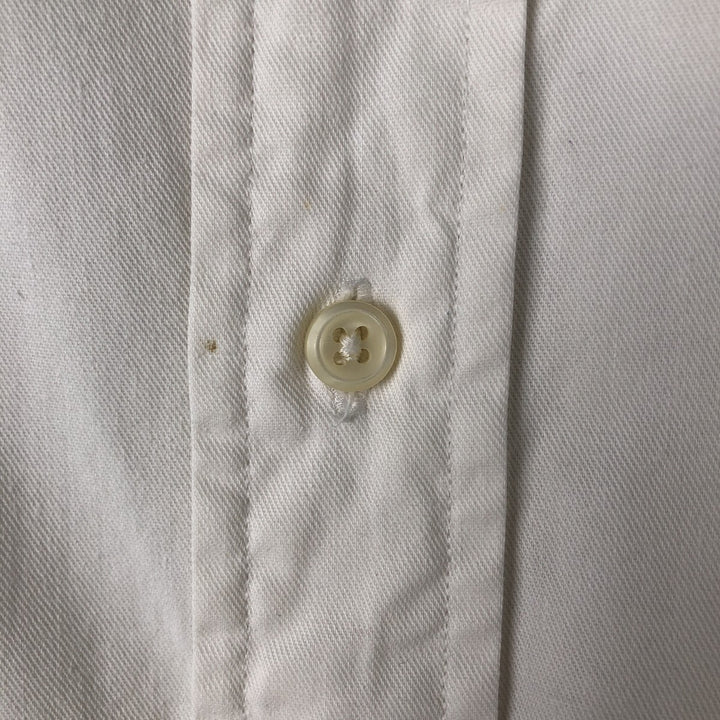 Ralph Lauren long sleeve button down shirt, men's size L cotton white type Vintage Second Hand