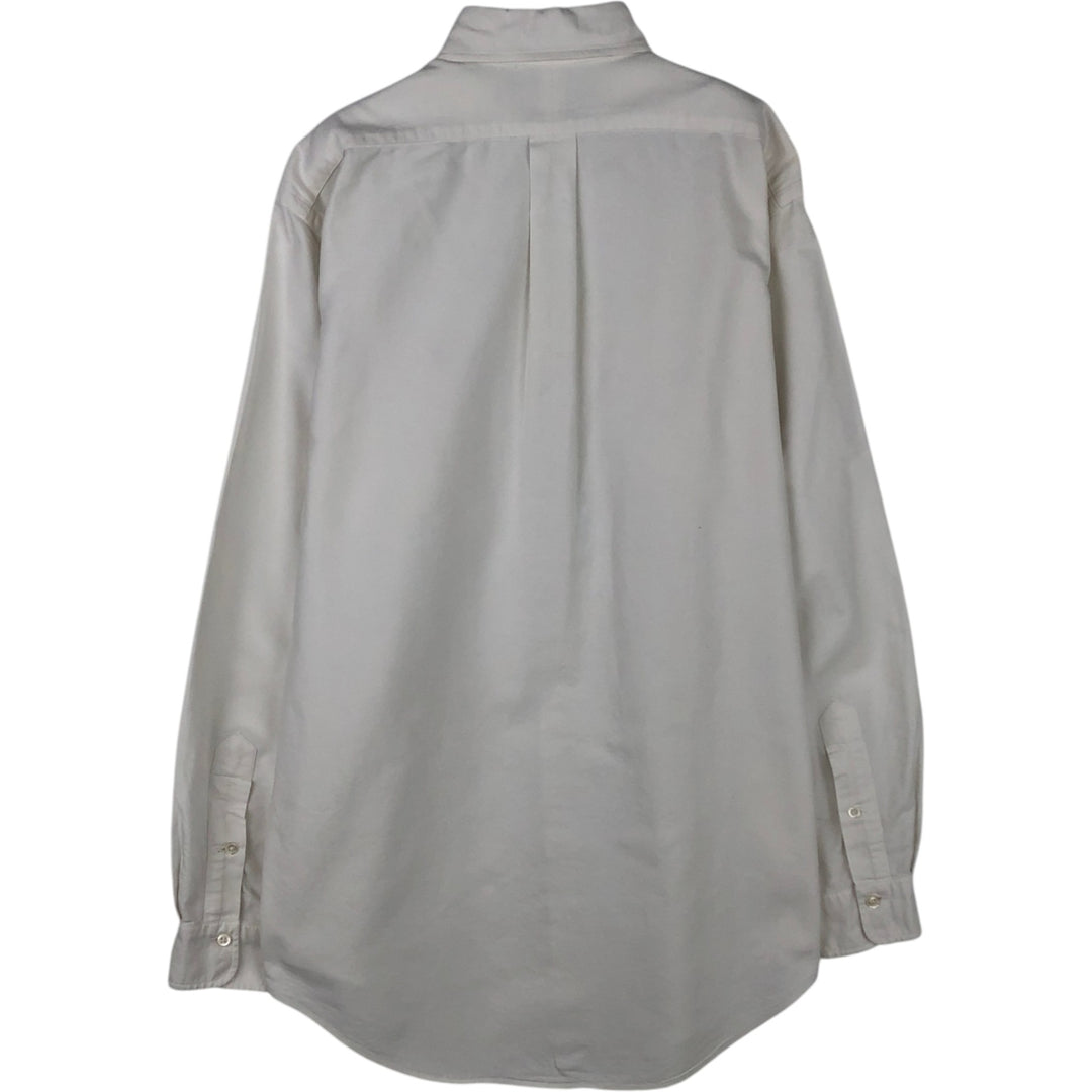 Ralph Lauren long sleeve button down shirt, men's size M cotton white type Vintage Second Hand