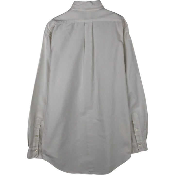 Ralph Lauren long sleeve button down shirt, men's size M cotton white type Vintage Second Hand
