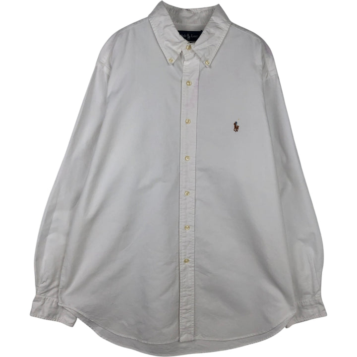 Ralph Lauren Classic Fit Long Sleeve Button Down Shirt Men's XL cotton white type Vintage Second Hand