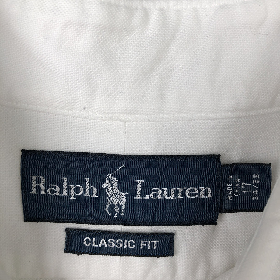 Ralph Lauren Classic Fit Long Sleeve Button Down Shirt Men's XL cotton white type Vintage Second Hand