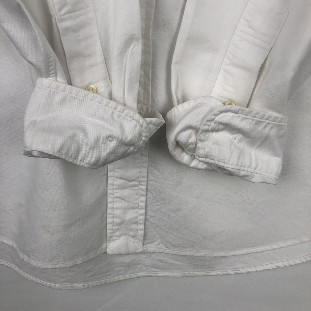 Ralph Lauren Classic Fit Long Sleeve Button Down Shirt Men's XL cotton white type Vintage Second Hand