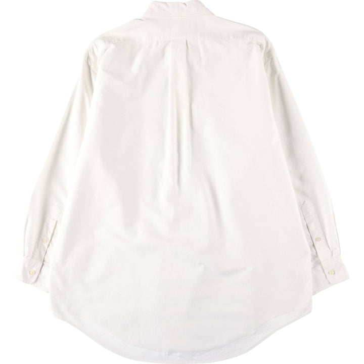 Ralph Lauren YARMOUTH long sleeve button down shirt, men's size L cotton white type Vintage Second Hand