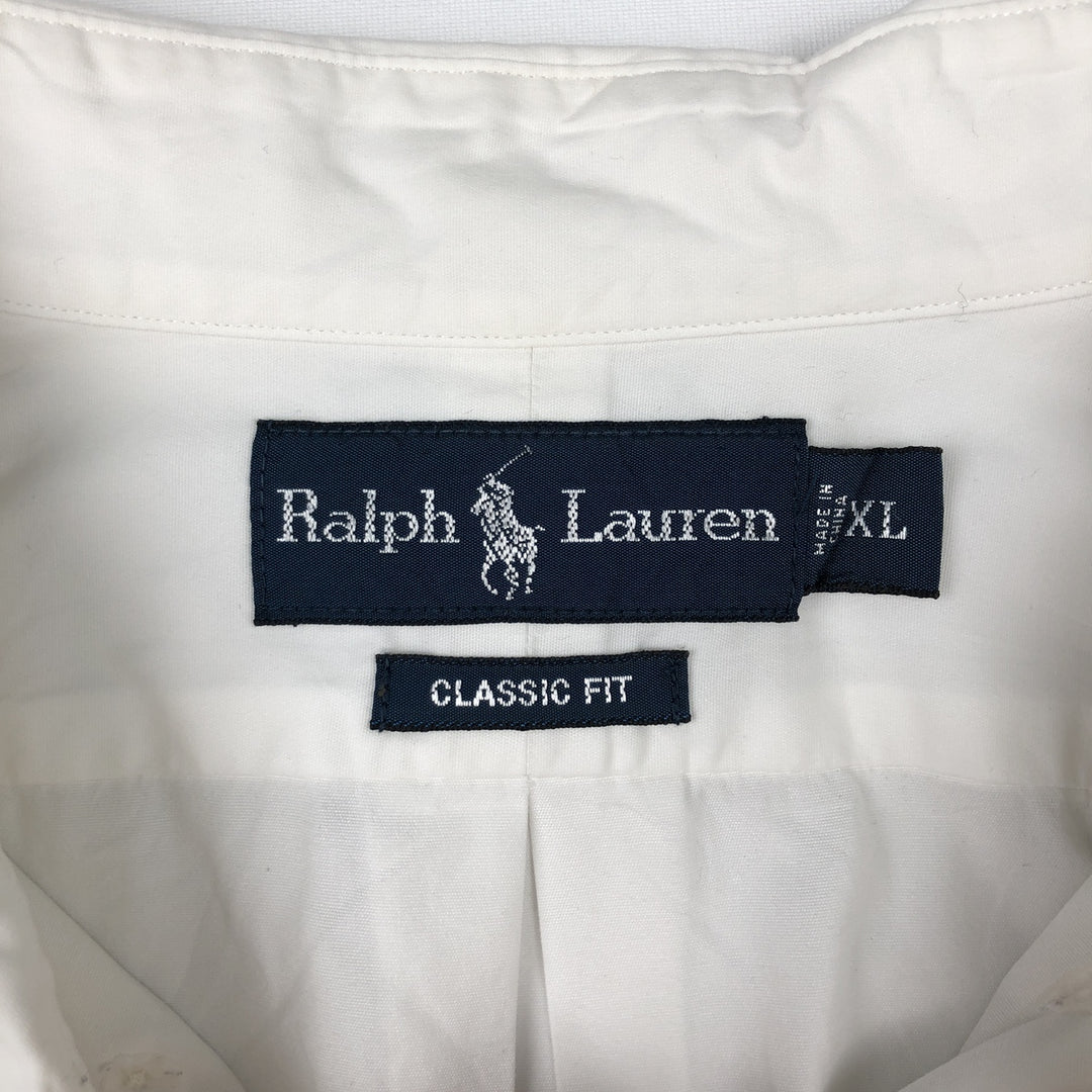 Ralph Lauren Classic Fit Long Sleeve Button Down Shirt Men's XL cotton white type Vintage Second Hand