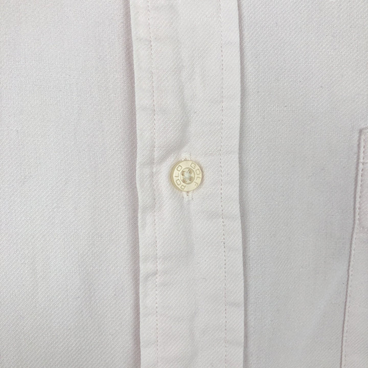 Ralph Lauren POLO GOLF LOFTING Long-Sleeve Linen Shirt, Men's Size L (approx.) linen white type Vintage Second Hand