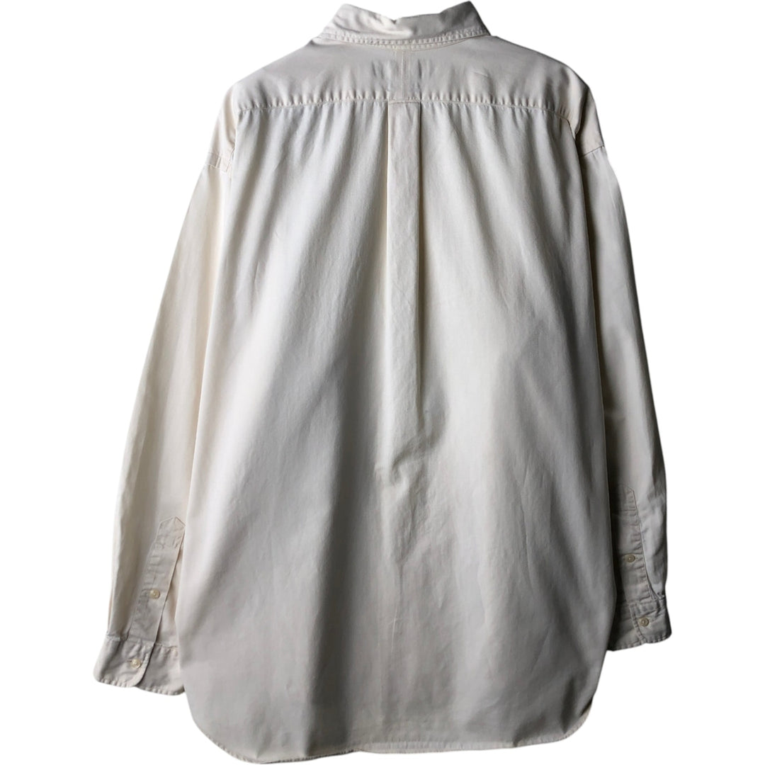 Ralph Lauren BLAIRE long sleeve button down shirt, men's XL size cotton Beige type Vintage Second Hand
