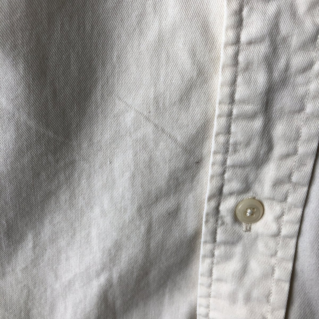 Ralph Lauren BLAIRE long sleeve button down shirt, men's XL size cotton Beige type Vintage Second Hand