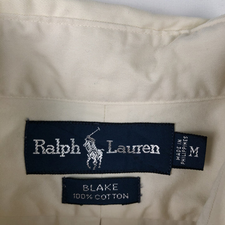 Ralph Lauren BLAKE long sleeve button down shirt, men's size M cotton Beige type Vintage Second Hand