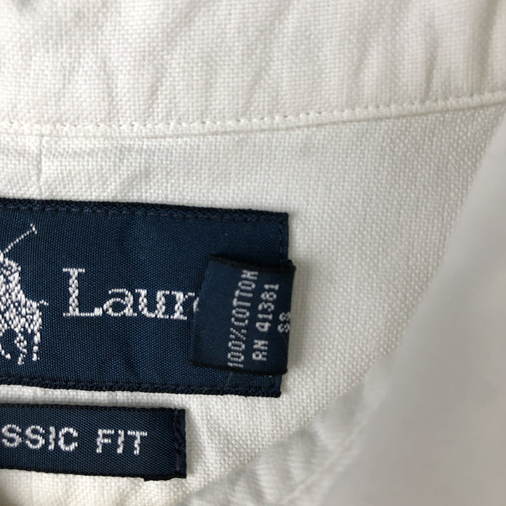 Ralph Lauren Classic Fit Long Sleeve Button Down Shirt, Men's Size L cotton white type Vintage Second Hand