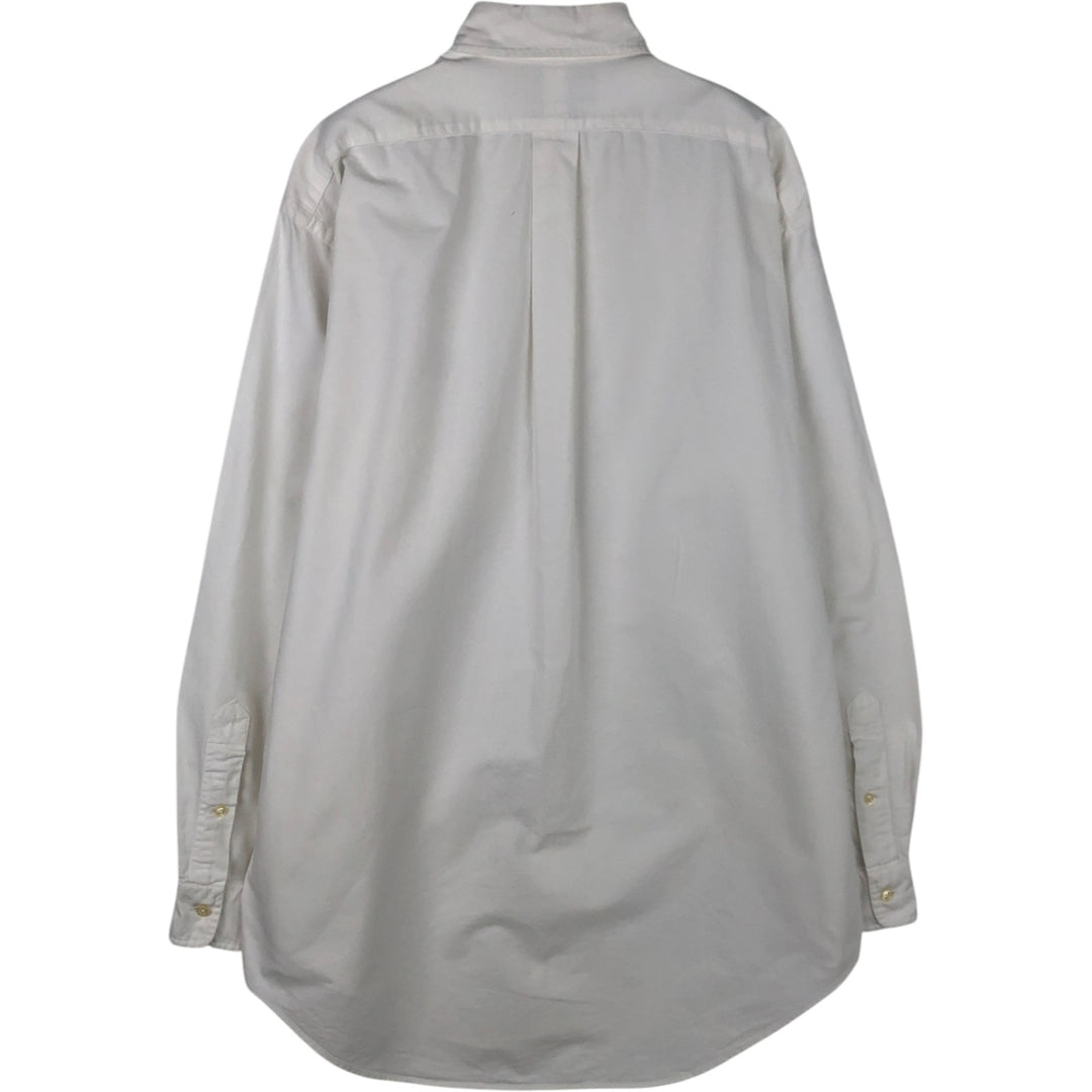 Ralph Lauren YARMOUTH long sleeve button down shirt, men's size M cotton white type Vintage Second Hand