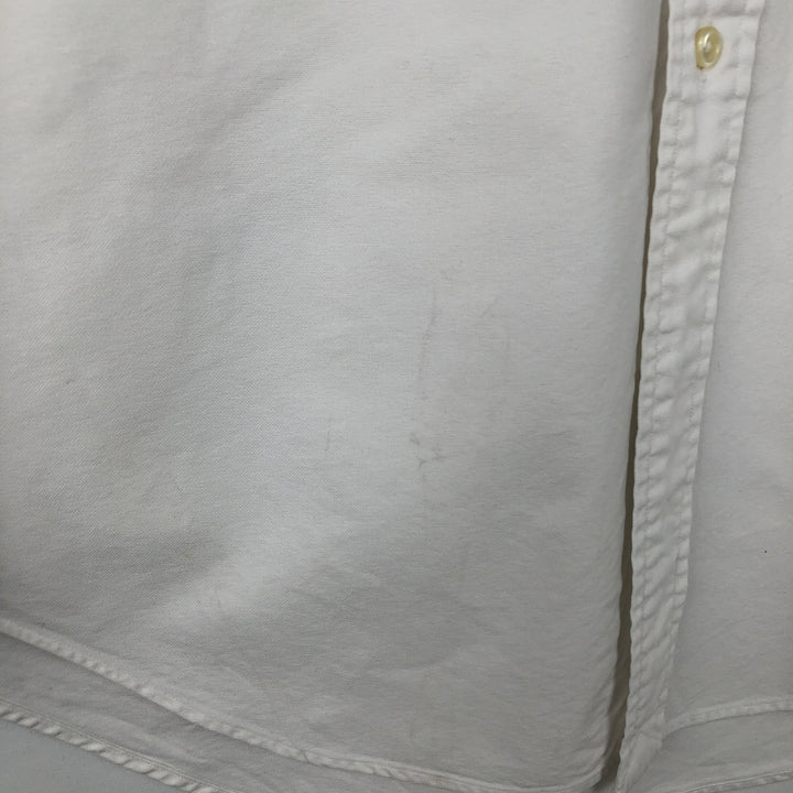 Ralph Lauren YARMOUTH long sleeve button down shirt, men's size M cotton white type Vintage Second Hand