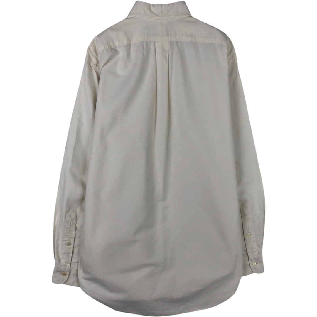 Ralph Lauren YARMOUTH long sleeve button down shirt, men's size M cotton white type Vintage Second Hand