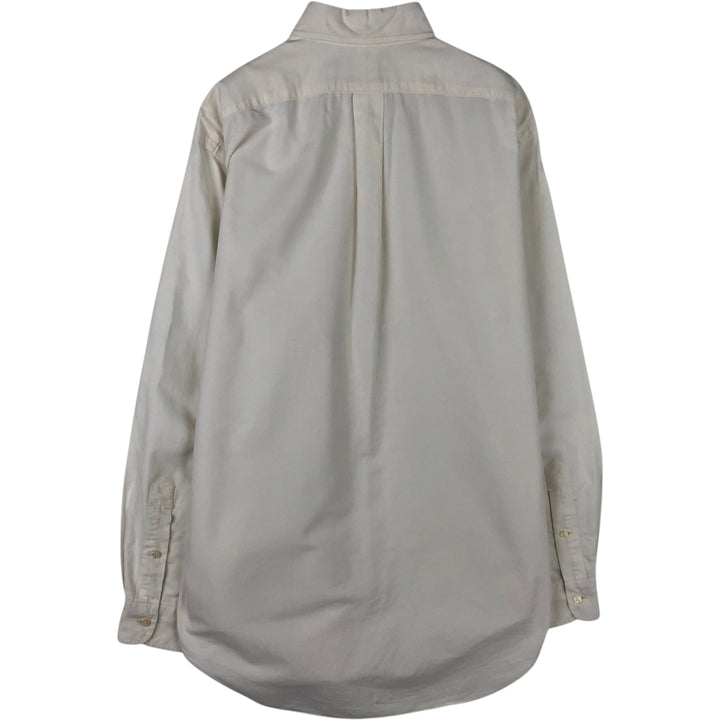 Ralph Lauren YARMOUTH long sleeve button down shirt, men's size M cotton white type Vintage Second Hand
