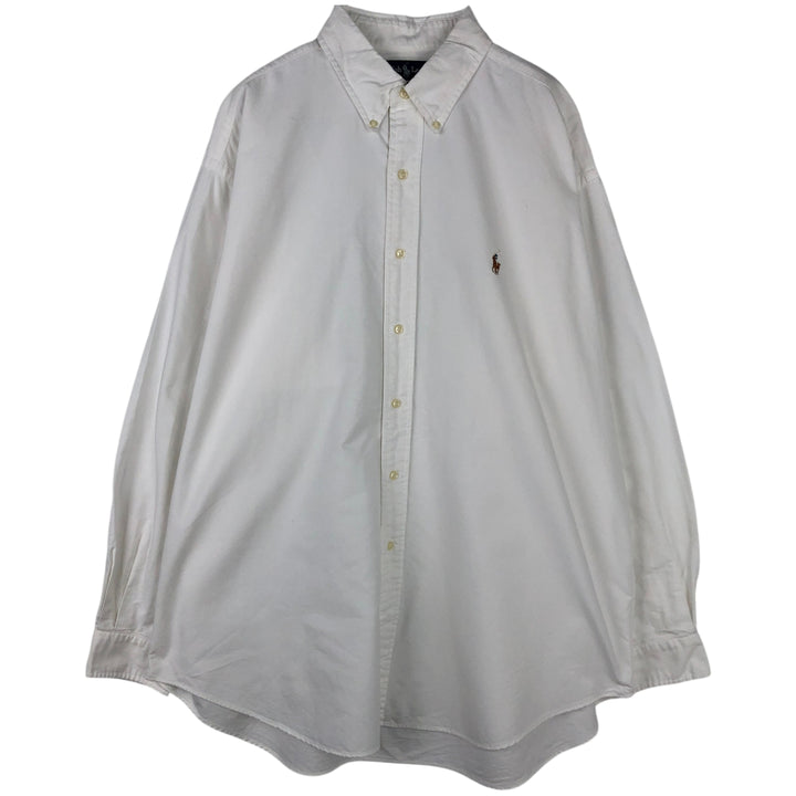 Ralph Lauren BLAKE long sleeve button down shirt, men's XL size cotton white type Vintage Second Hand