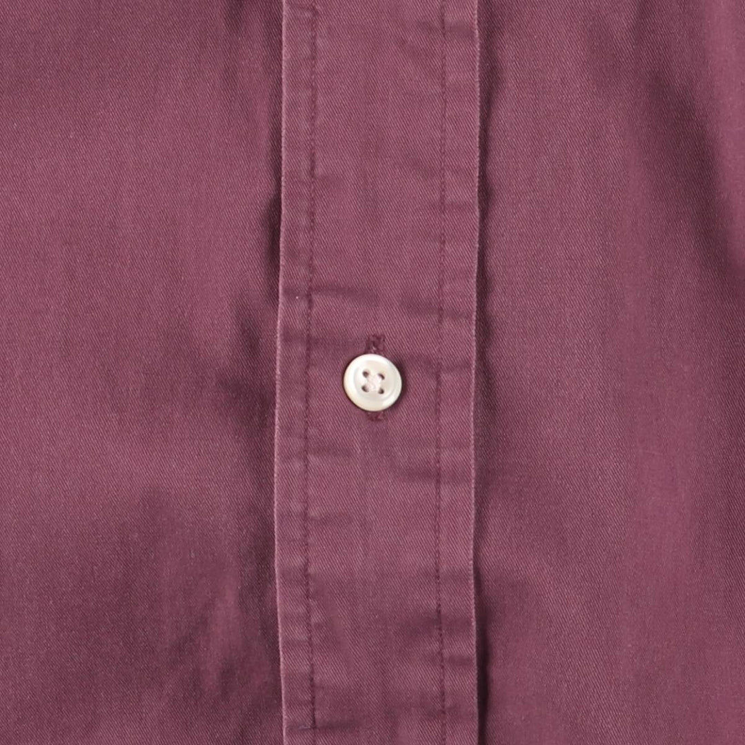 Ralph Lauren BLAKE long sleeve button down shirt, men's size L cotton wine-red Vintage Second Hand